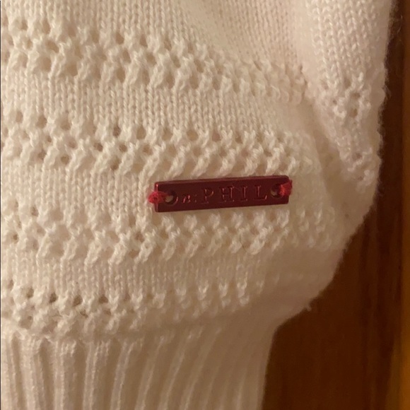 n:PHILANTHROPY v-neck back sweater in ivory - Picture 4 of 5